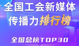 6月全国工会新媒体传播力总榜TOP30? title=